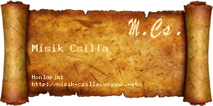 Misik Csilla névjegykártya