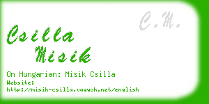 csilla misik business card